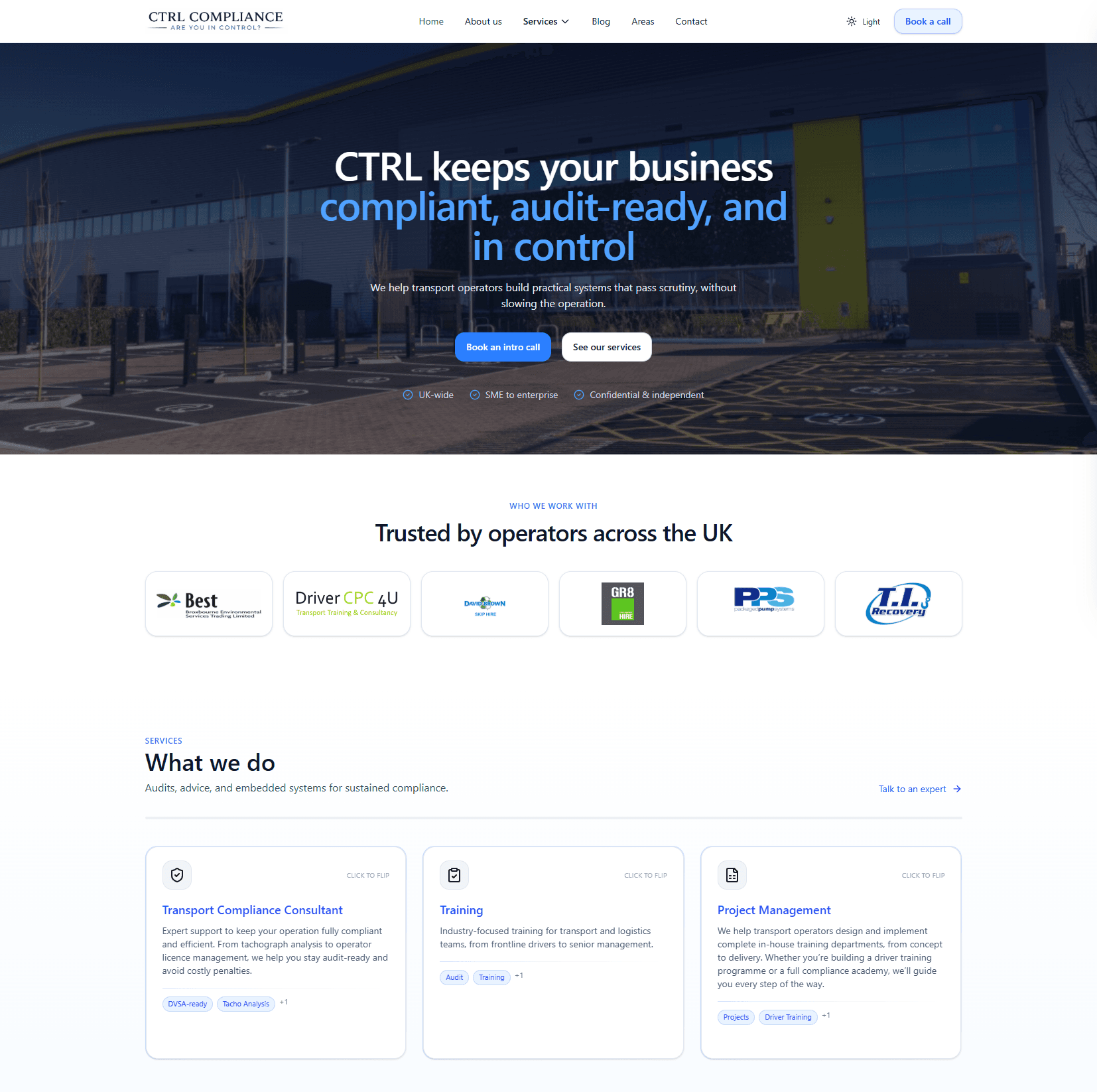 CTRL Compliance website screenshot